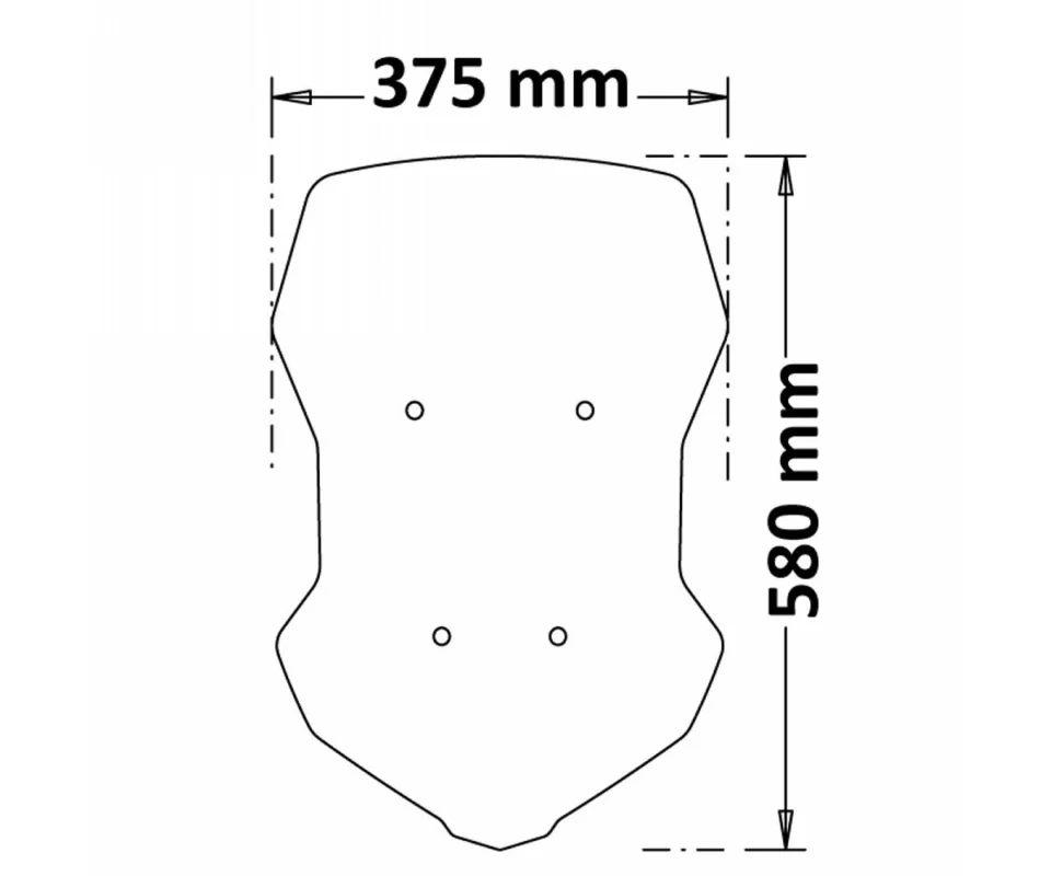 Offerta Lampo Parabrezza Isotta Touring Alta Protezione 580x375x4 Trasparente Per Yamaha Tracer 700Modelli dal 2020 al 2026 SC376-T-ATT/SC375