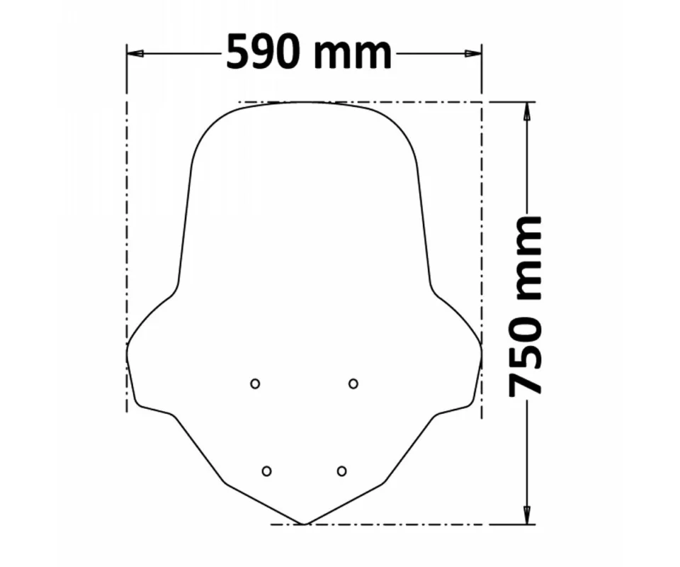 Parabrezza Isotta Media Protezione 750x590x3 Per Yamaha N-max 125Modelli dal 2021 al 2026 SC3436-A/336 Esclusivo