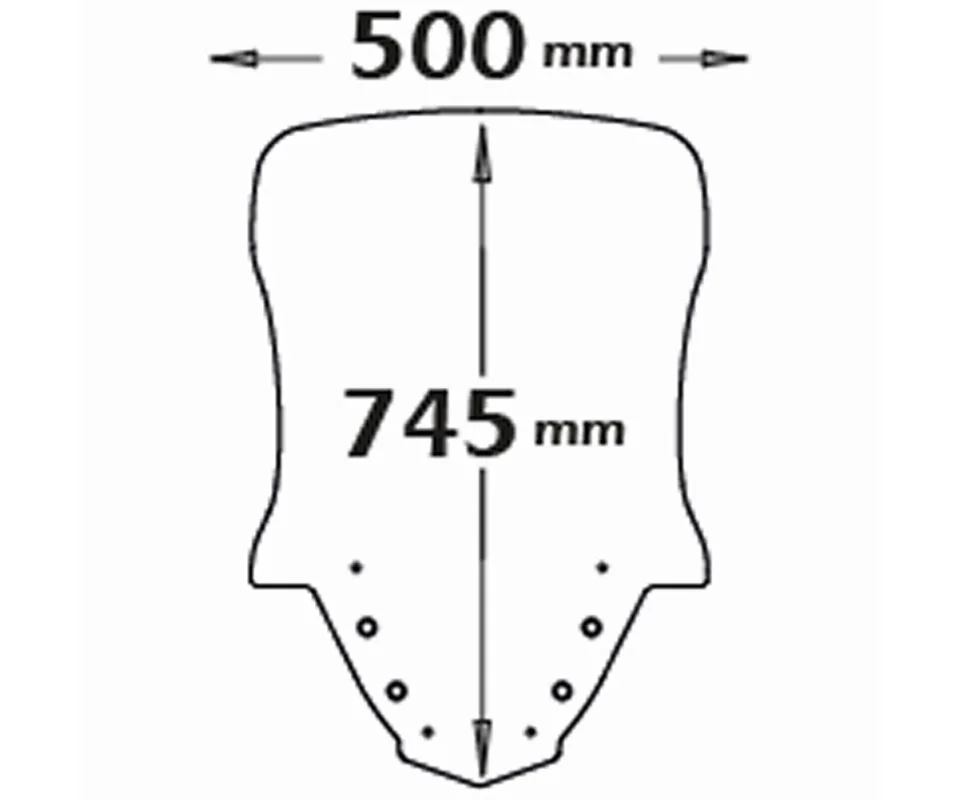 Bestseller Parabrezza Isotta Alta Protezione 745x500x4 Per Yamaha X-max 400Modelli dal 2017 al 2020 SC3430-A/333
