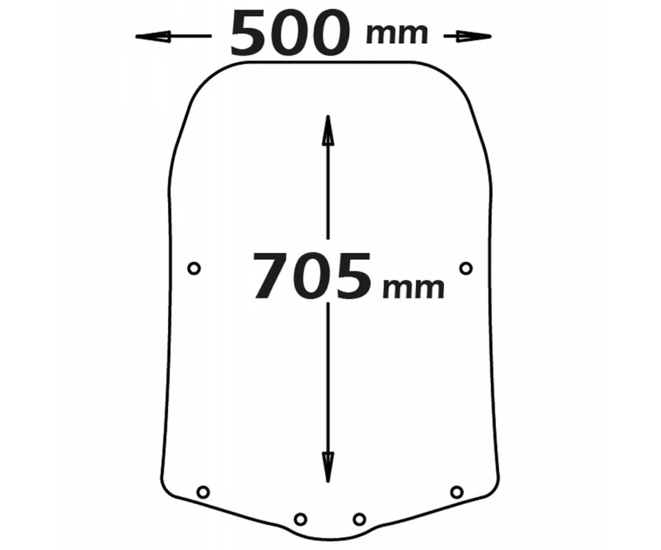 Parabrezza Isotta705x500x3 Per Yamaha Tricity 125Modelli dal 2014 al 2022 SC3423-ATT/SC3423 A Buon Prezzo