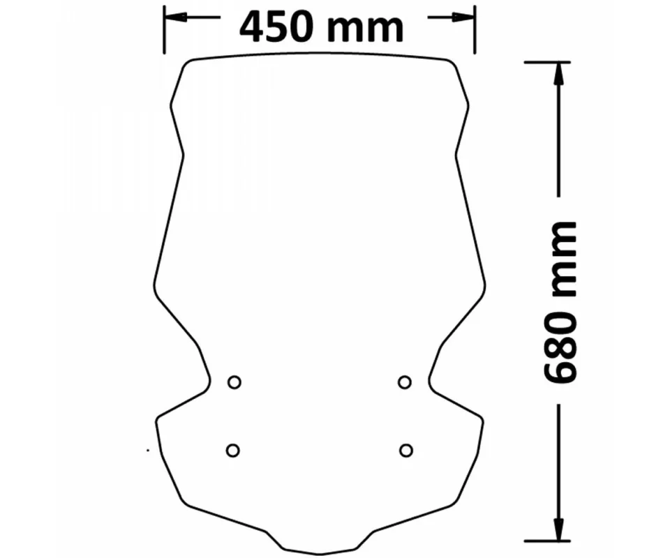 Parabrezza Isotta Media Protezione Completo Di Spoiler 680x450x4 Per Kymco Dtx 360 300Modelli dal 2022 al 2026 SC3050-T-A/458 Promo Stagionale