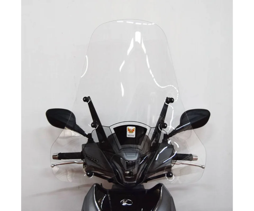 Parabrezza Isotta Alta Protezione A 6 Fori Con Serigrafia Anti Refrazione Solare 730x740x3 Per Kymco People S 150iModelli dal 2018 al 2021 SC3039-A/451 Offerta Speciale