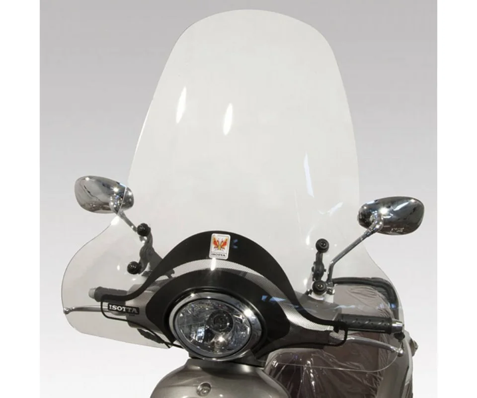 Promozione Parabrezza Isotta Media Protezione Con Serigrafia Anti Refrazione Solare 560x710x3 Per Kymco People 150Modelli dal 1999 al 2005 SC3015-A/442