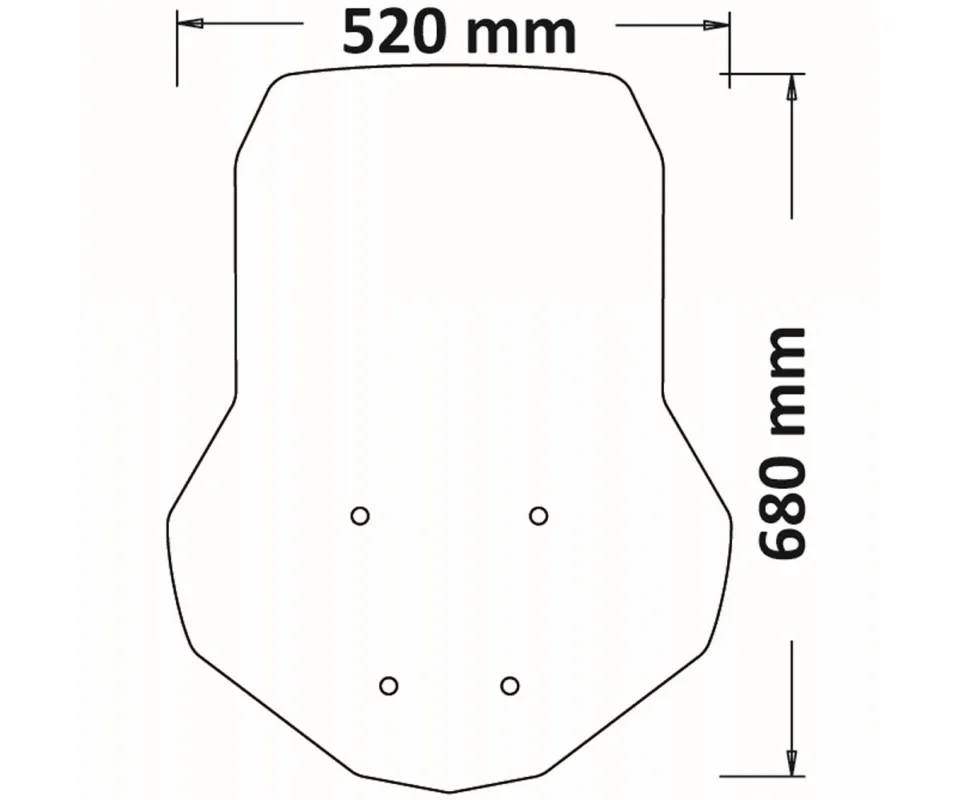 Parabrezza Isotta Media Protezione 680x520x3 Per Aprilia Sr Gt 125Modelli dal 2022 al 2026 SC2980-A/165 Prezzo Basso