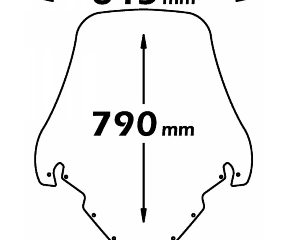 Promo Stagionale Parabrezza Isotta Alta Protezione 790x645x4 Per Yamaha T-max 500Modelli dal 2001 al 2007 SC2792-A/SC2792