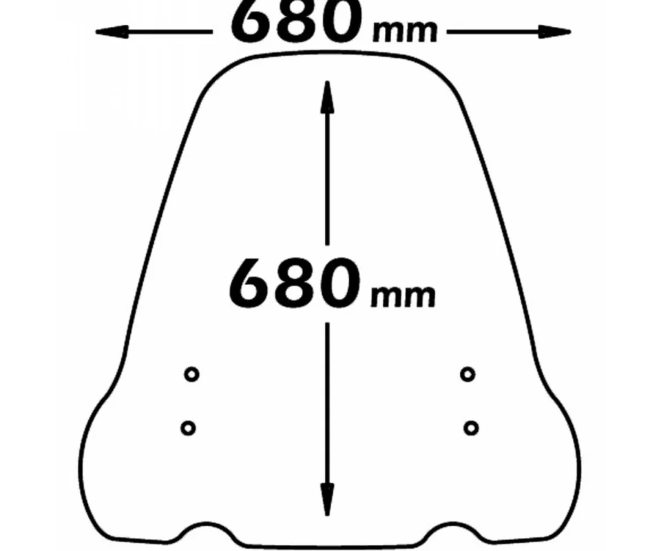 Parabrezza Isotta Media Protezione 680x680x3 Per Kymco Top Boy 50Modelli dal 1997 al 2002 SC2753-A/88 Promozione
