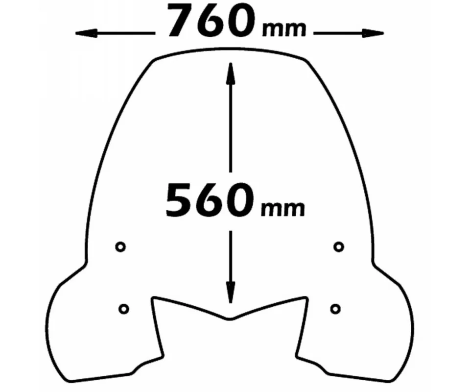 Ultimissimo Modello Parabrezza Isotta Alta Protezione 560x760x3 Per Kymco People S 250Modelli dal 2006 al 2012 SC2728-A/418