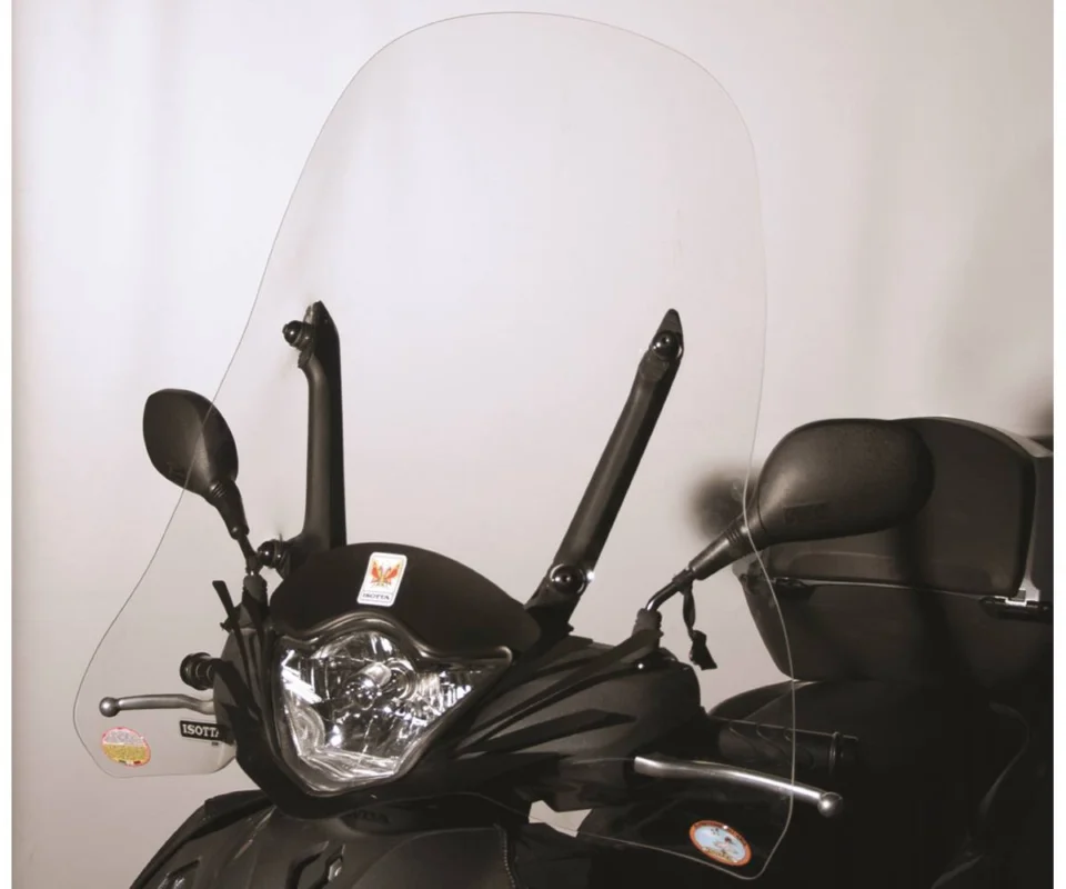 Parabrezza Isotta Alta Protezione Con Serigrafia Anti Refrazione Solare 550x750x3 Per Honda Sh 150Modelli dal 2012 al 2016 SC2699-A/SC2696 Popolare