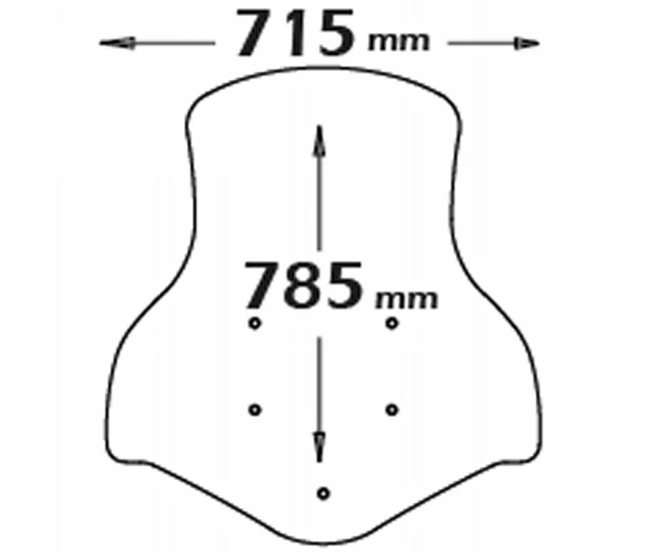 Economico Parabrezza Isotta Media Protezione 785x715x3 Per Suzuki Burgman 200Modelli dal 2014 al 2020 SC2428-A/550