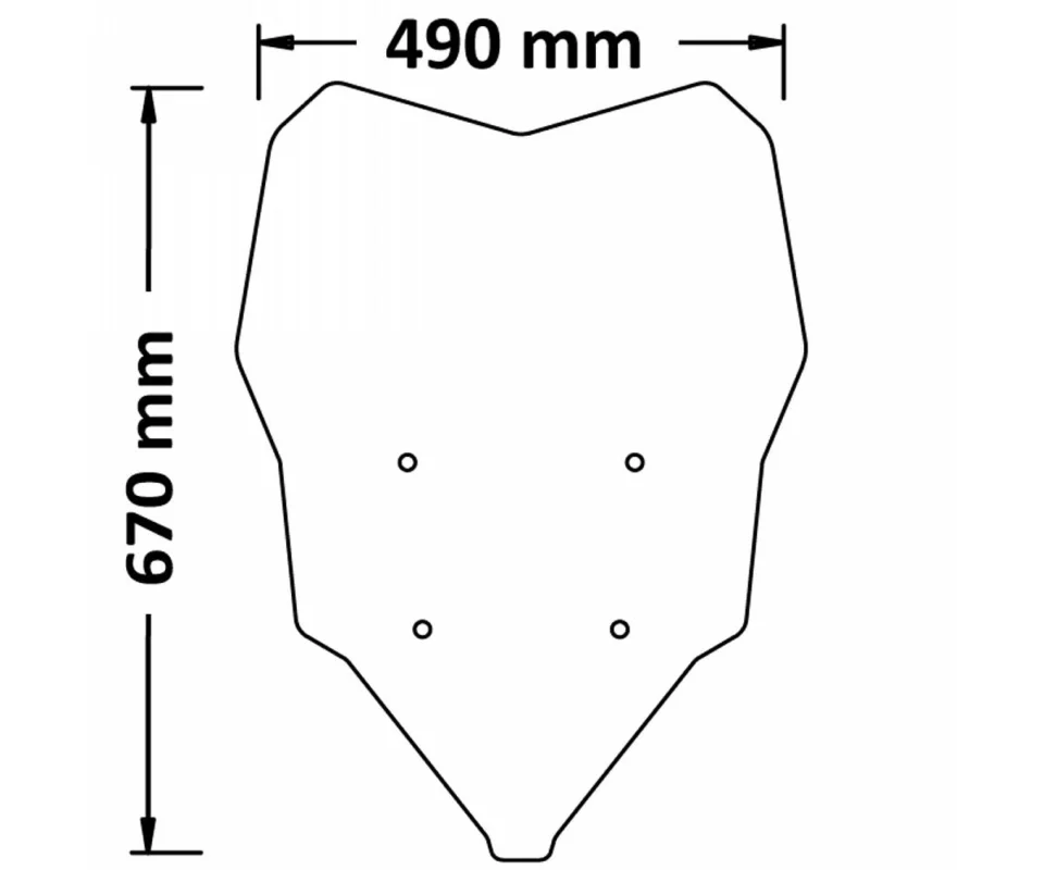 Nuovo Arrivo Cupolino Isotta Alto 670x490x4 Fumé Chiaro Per Bmw F 900 XrModelli dal 2020 al 2026 SC1202-FC-ATT/SC1200