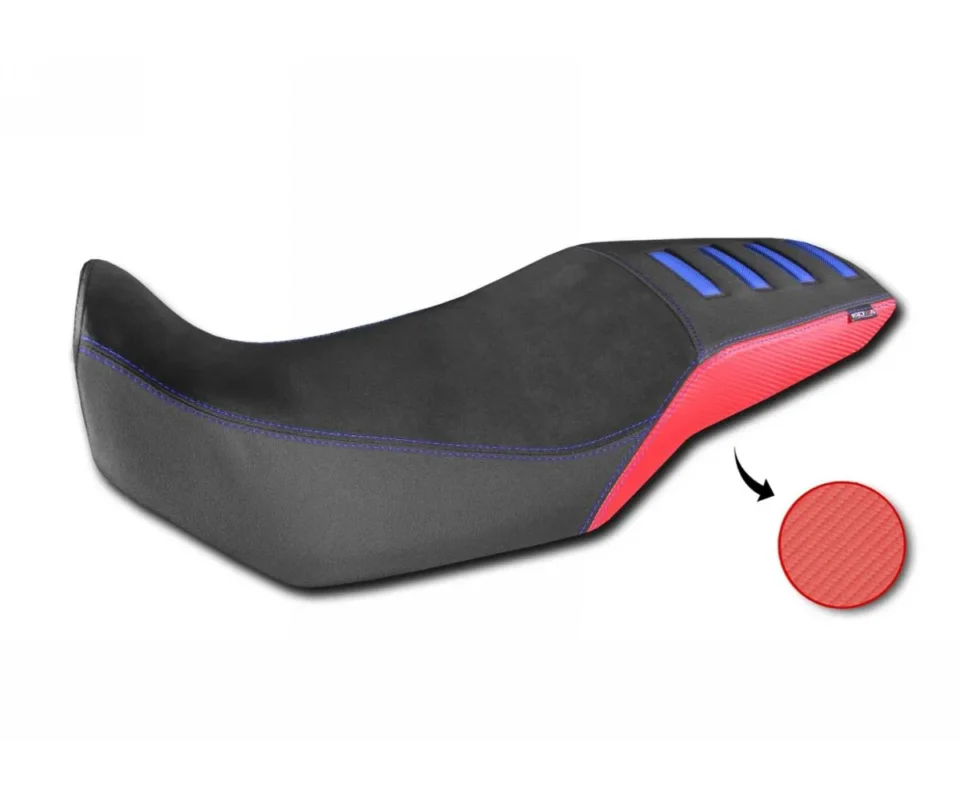Offerta Del Giorno Rivestimento Sella IsottaNero E Rosso Con Inserti Blu Per Honda Transalp Xl 750Modelli dal 2023 al 2026 RV003-N2