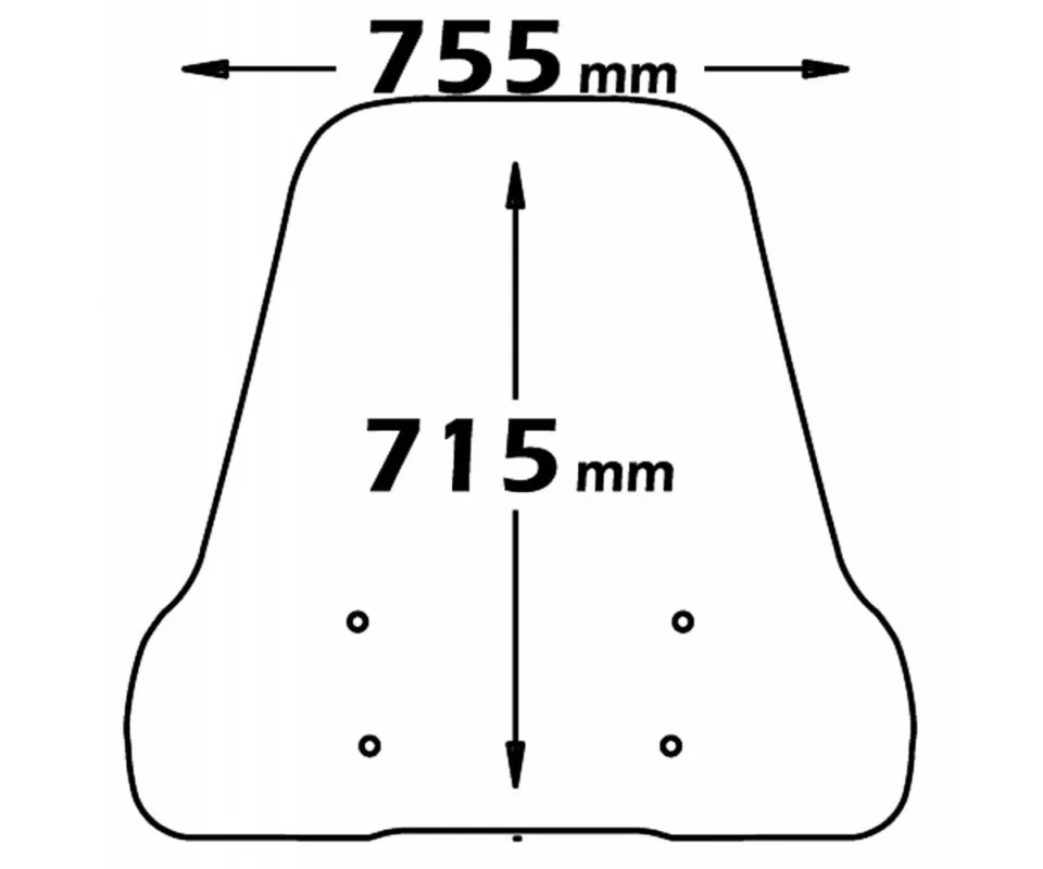 Prezzo Conveniente Parabrezza Isotta Media Protezione 715x755x3 Per Malaguti F10 50Modelli dal 1993 al 2011 E21-A/110