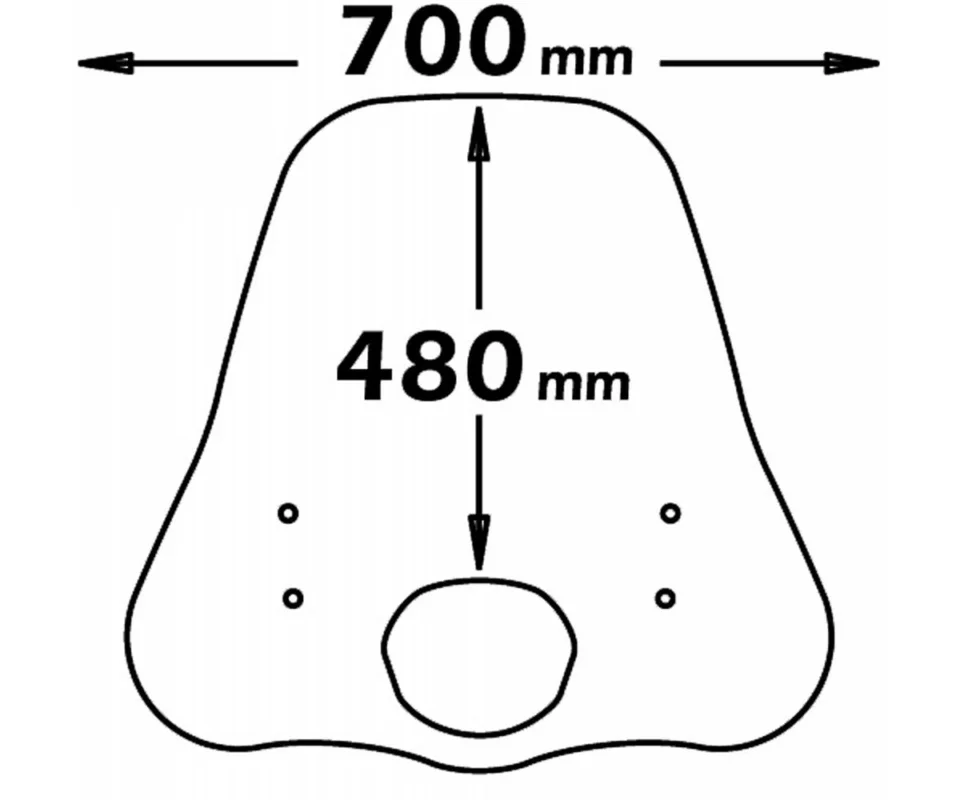 Parabrezza Isotta Media Protezione 480x700x3 Per Honda Sh 125iModelli dal 2009 al 2012 E122-A/228 Offerta Limitata