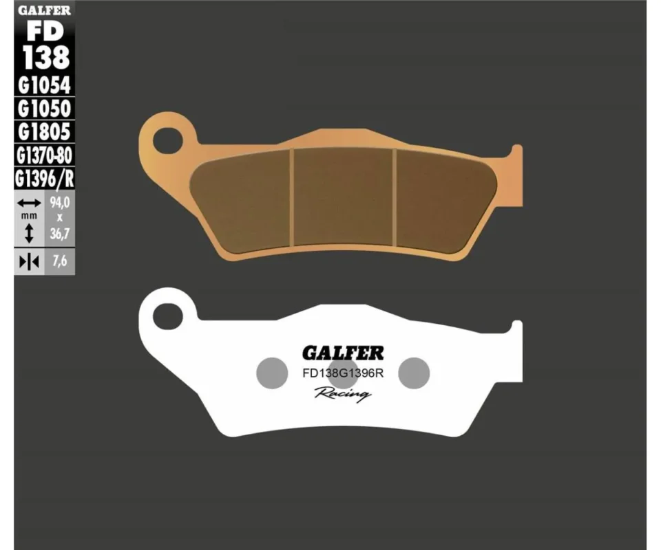 Galfer Pastiglie Freno Anteriore CF MOTO MT 800 EXPLOREModelli dal 2023 al 2026 Fd138. FD138G1396R Bestseller