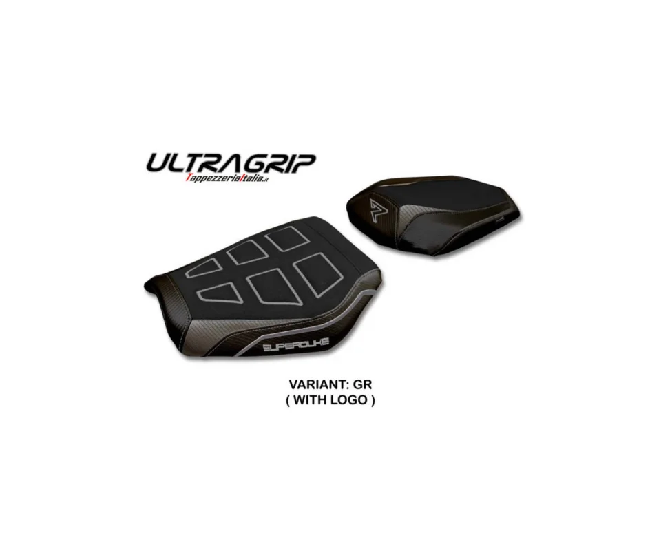 Rivestimento sella Kalix Ultragrip Grigio GR + Logo TPZ Italia per KTM 1390 SuperDuke RModelli dal 2024 al 2026 KT13SDKU-GR-1 Di Tendenza