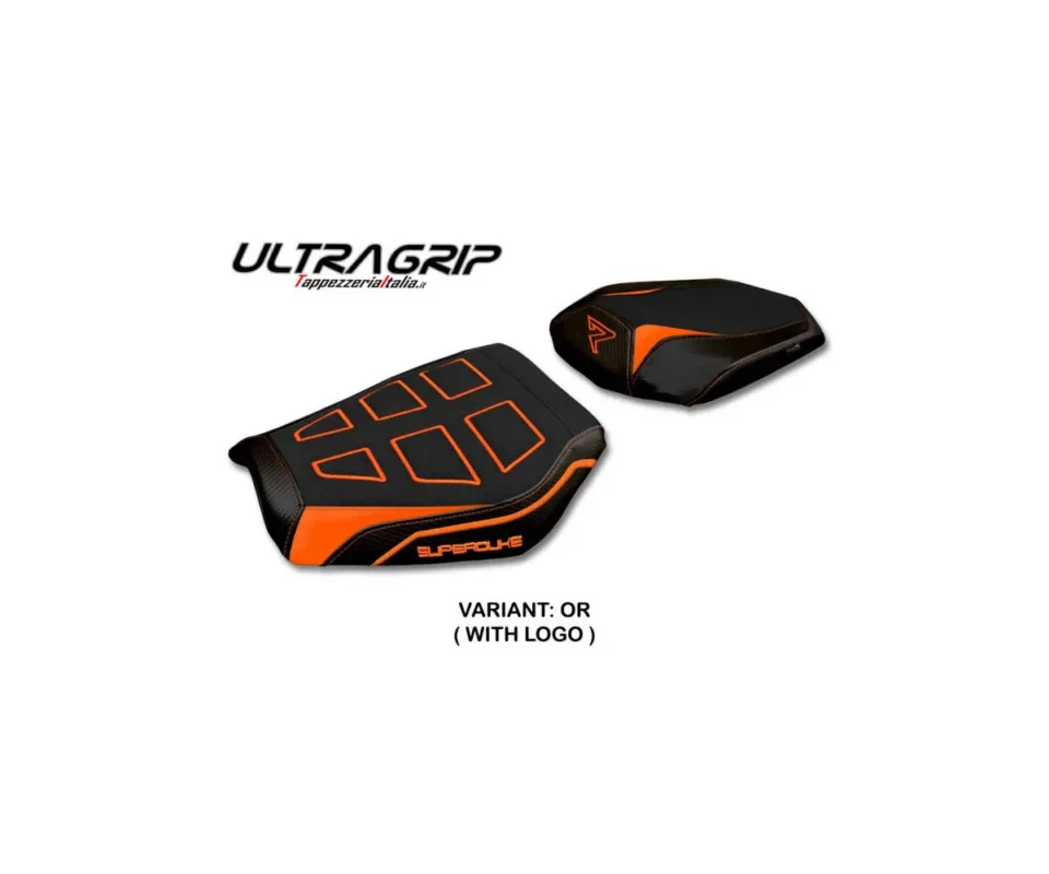 Bestseller Rivestimento sella Kalix Ultragrip Arancio OR + LogoTPZ Italia per KTM 1390 SuperDuke RModelli dal 2024 al 2026 KT13SDKU-OR-1