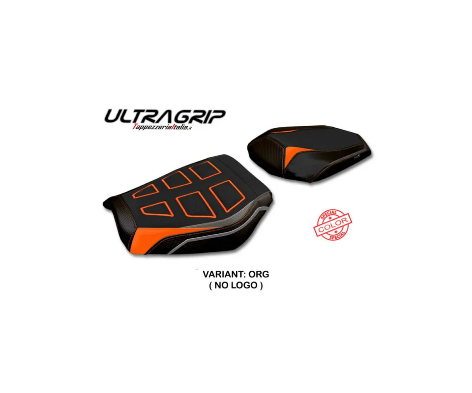 Rivestimento sella Kalix Ultragrip Arancio-Grigio ORG TPZ Italia per KTM 1390 SuperDuke RModelli dal 2024 al 2026 KT13SDKU-ORG-2 Promo Stagionale