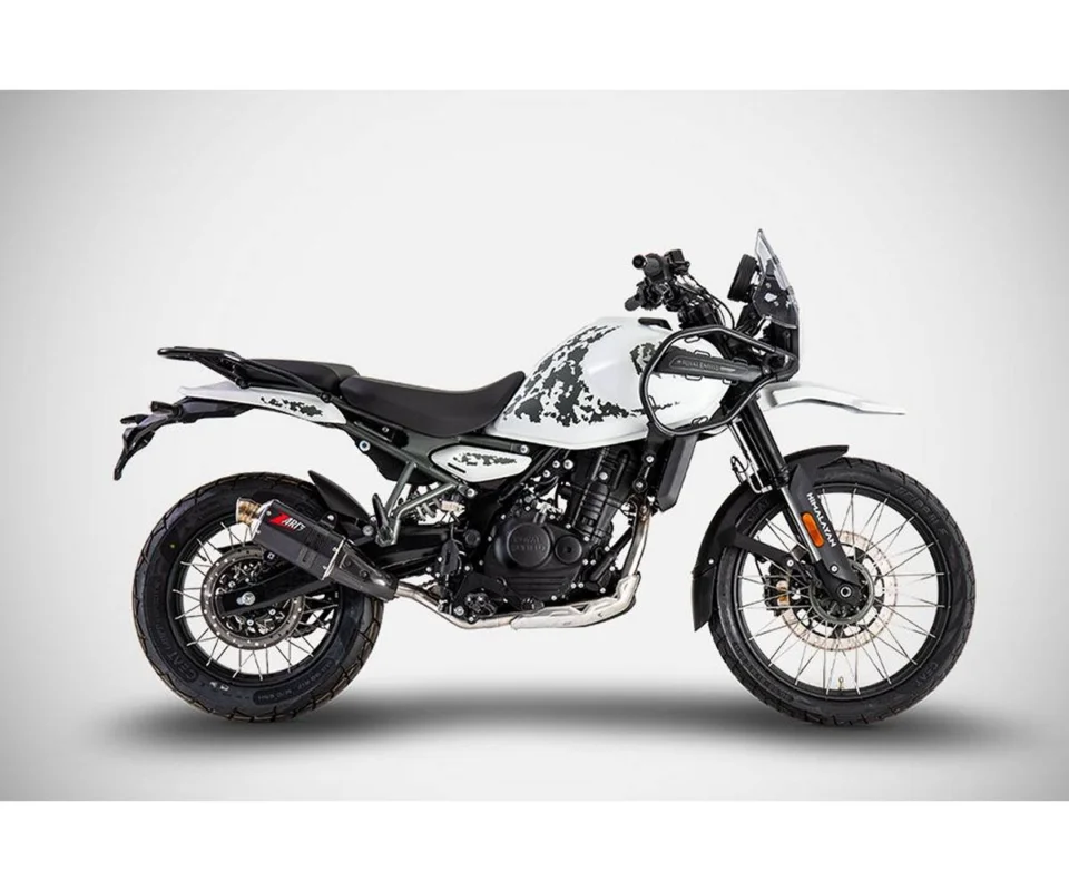 Impianto di Scarico Completo ZARD INOX ROYAL ENFIELD HIMALAYAN 450Modelli: 2024 ZRE007S10ASR + ZRE009S40R + ZRE008S40R Reso Gratuito