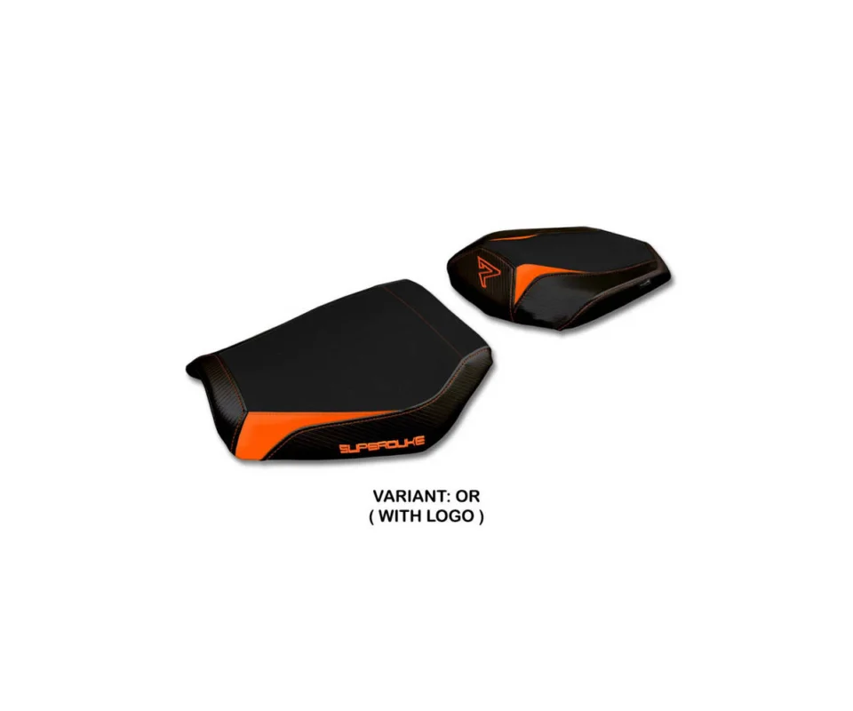 Prezzo Ridotto Rivestimento sella Kalix Arancio OR + LogoTPZ Italia per KTM 1390 SuperDuke RModelli dal 2024 al 2026 KT13SDK-OR-1