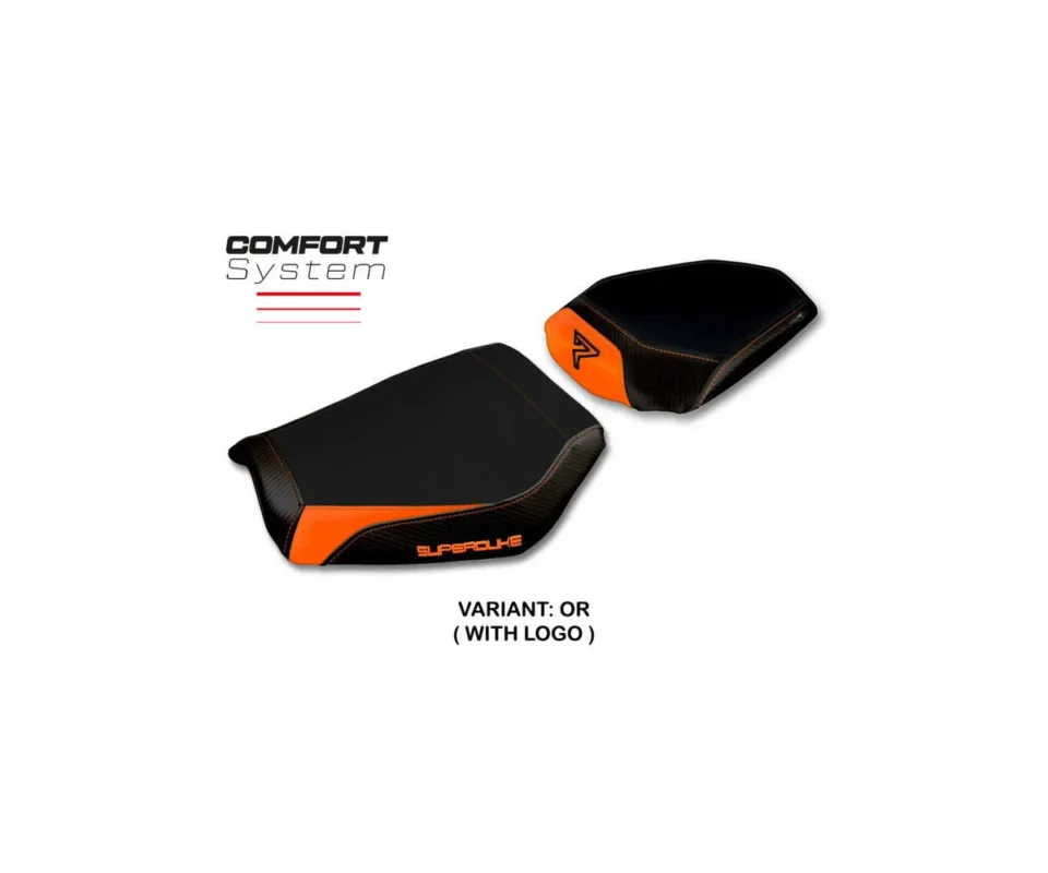Rivestimento sella Kalix comfort system Arancio OR + Logo TPZ Italia per KTM 1390 SuperDuke RModelli dal 2024 al 2026 KT13SDKC-OR-1 Miglior Prezzo