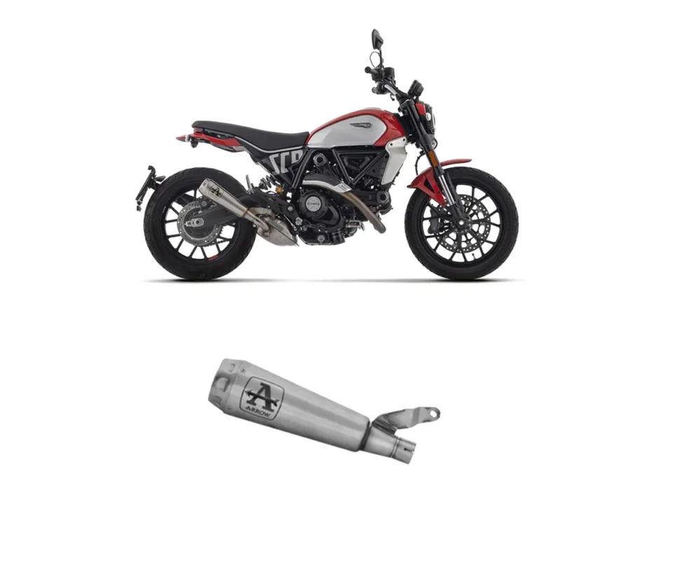 Subito Disponibile Terminale Di Scarico Arrow Omologato Pro-Race Nichrom Fondello Acciaio Inox DUCATI SCRAMBLER 800Modelli dal 2023 al 2024 71977PRI