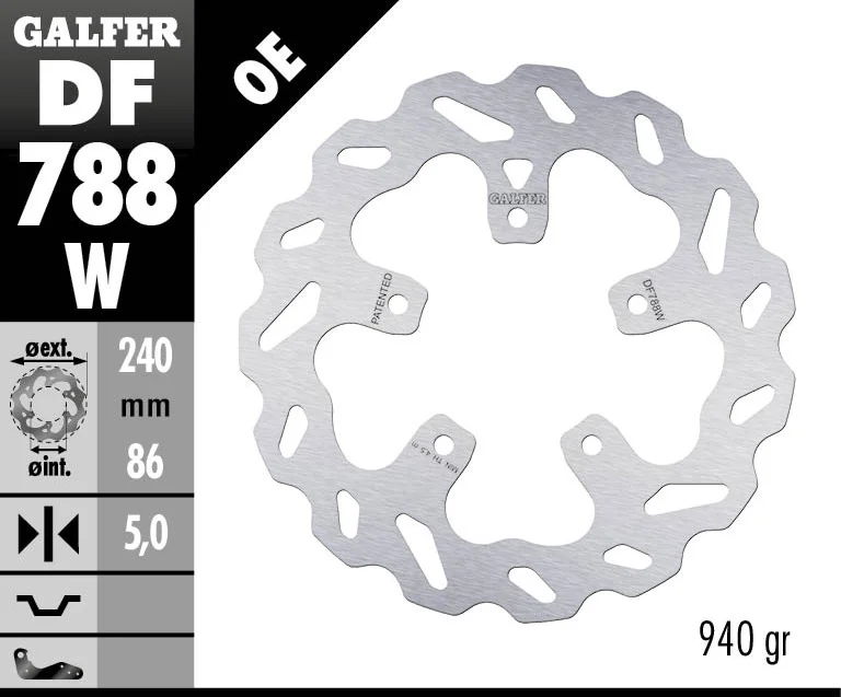 Offerta Lampo Galfer Disco Freno Posteriore WAVE FIXED 240x5mm KTM 1390 SUPER DUKE RModelli dal 2024 al 2026 DF788W