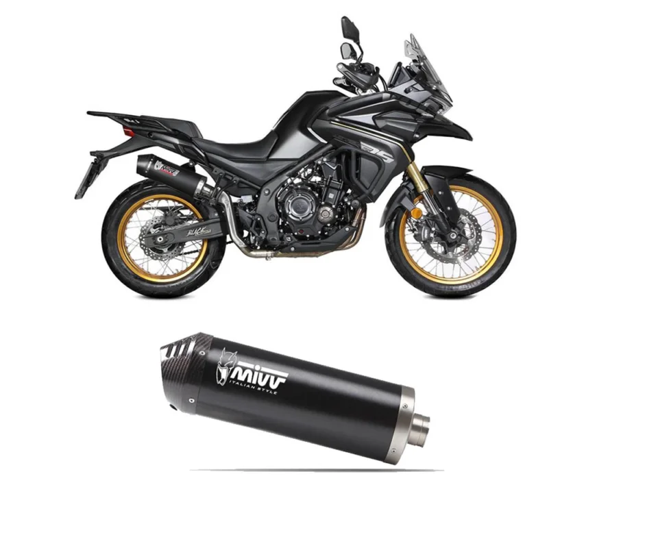 Più Venduto Terminale Scarico MIVV Oval Inox Nero Con Coppa Carbonio per VOGE VALICO 525 DSXModelli: 2024 VO.004.LZC