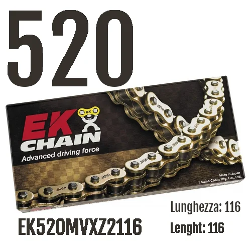 Must-Have Catena EK CHAINS Passo 520 - 116 maglie per KTM DUKE 990Modelli dal 2024 al 2026 990 EK520MVXZ2116