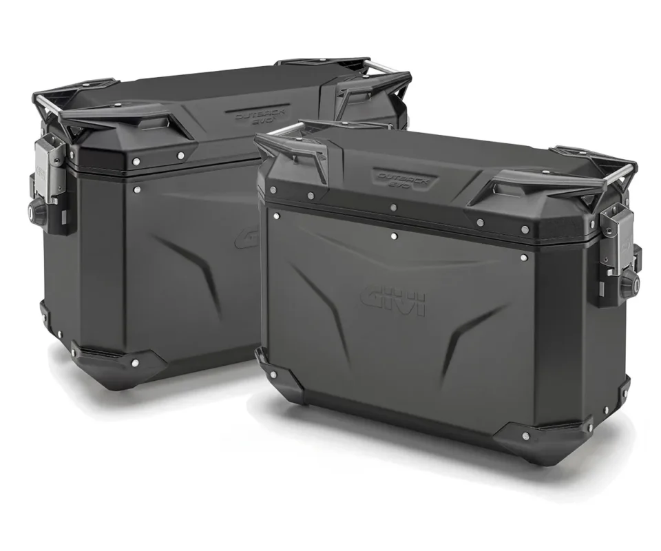Givi Coppia Valigie Laterali Trekker Outback EVO Smart Nero 37Lt + Kit KTM 890 AdventureModelli dal 2021 al 2026 OBKEV37BL + OBKEV37BR + PLO7717CAM Subito Disponibile