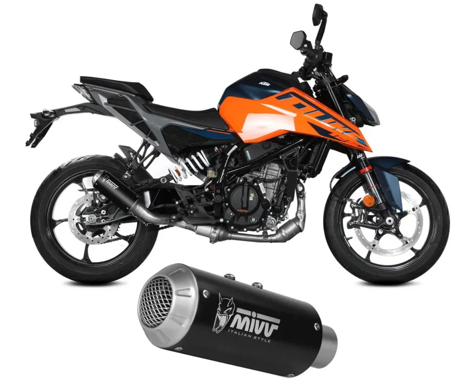 Terminale Di Scarico Slip-on Mivv MK3 Inox Nero per KTM 125 DukeModelli dal 2024 al 2026 KT.031.SM3B Super Prezzo