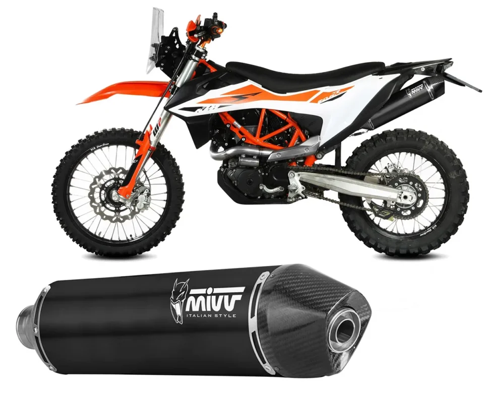 Offerta Limitata Terminale di scarico slip-on MIVV STR1 Inox Nero per KTM 690 ENDURO RModelli dal 2021 al 2024 M.KT.032.LXBC