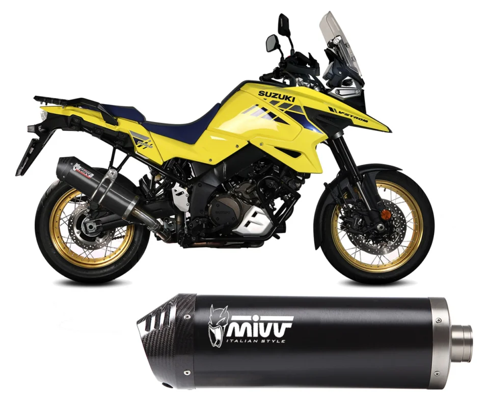 Terminale di scarico MIVV OVAL Nero con Fondello in carbonio per SUZUKI V-STROM 1050Modelli dal 2020 al 2024 S.042.LVC Acquista Ora