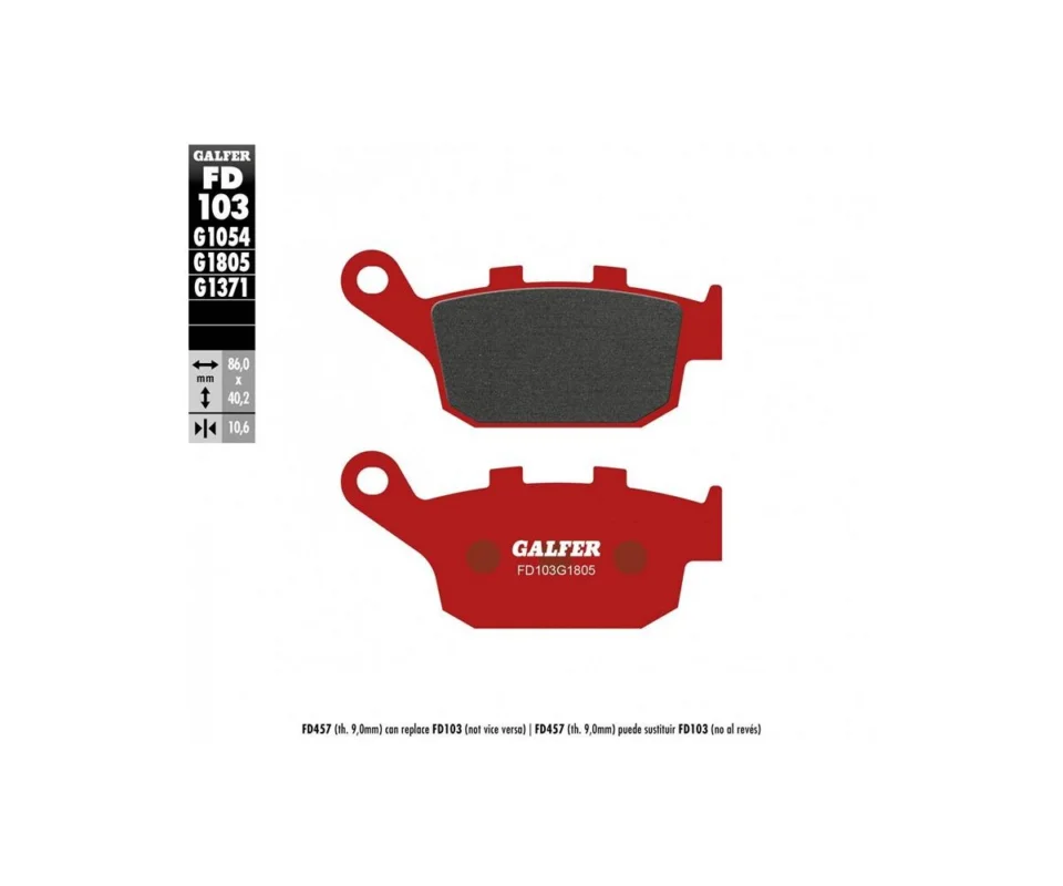 Offerta Del Giorno Galfer Pastiglie Freno Anteriore Honda NX 500Modelli dal 2024 al 2026 FD103 FD103G1805