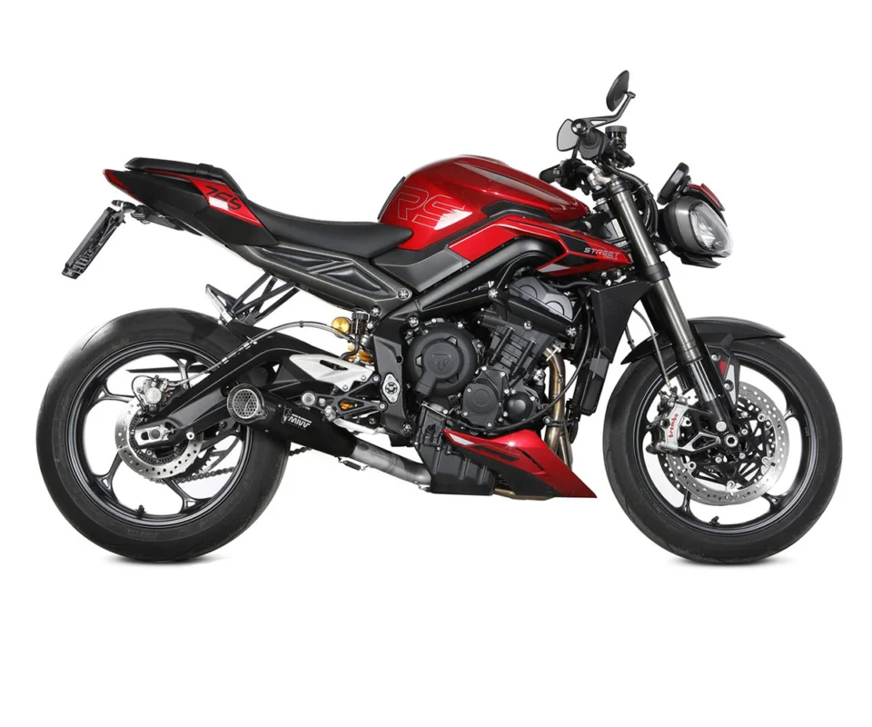 Vendita Finale Scarico Completo MIVV X-M5 Nero per TRIUMPH STREET TRIPLE 765 R / RSModelli dal 2023 al 2024 T.027.SC5B