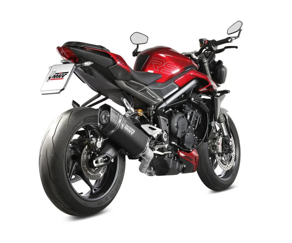 Prezzo Di Fabbrica Scarico Completo Mivv SR-1 Titanio Nero per TRIUMPH STREET TRIPLE 765 / R / RSModelli dal 2023 al 2024 T.026.LR1TB