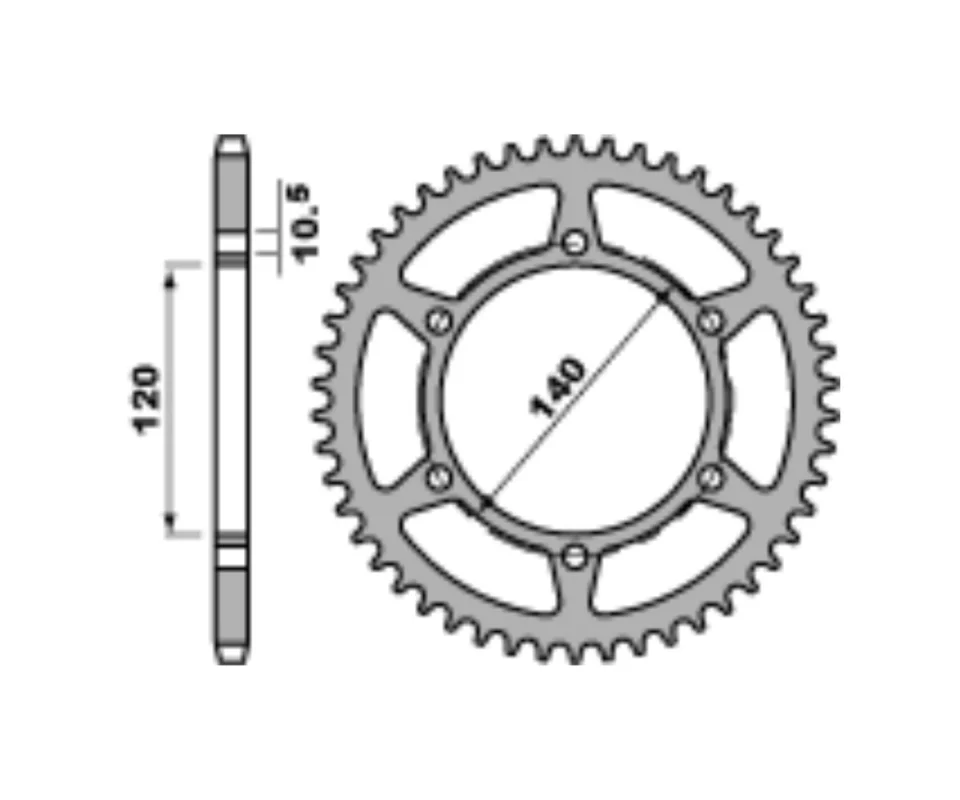 Pagamento Sicuro Corona PBR Passo 520 - 36 > 50 Denti per MOTO MORINI X-CAPEModelli dal 2021 al 2026 475 46 C45