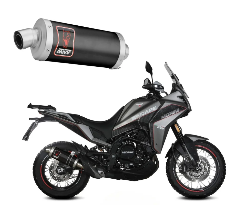 Nuovo Arrivo Terminale di scarico MIVV DAKAR Acciaio Nero per MOTO MORINI X-CAPEModelli dal 2021 al 2024 MM.001.LDKB