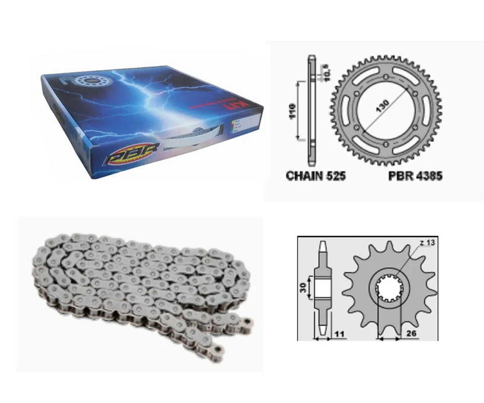 Kit Trasmissione PBR Catena Corona Pignone 16 / 45 / 520 PBR YAMAHA MT-07Modelli dal 2021 al 2026. EK2056G Occasione