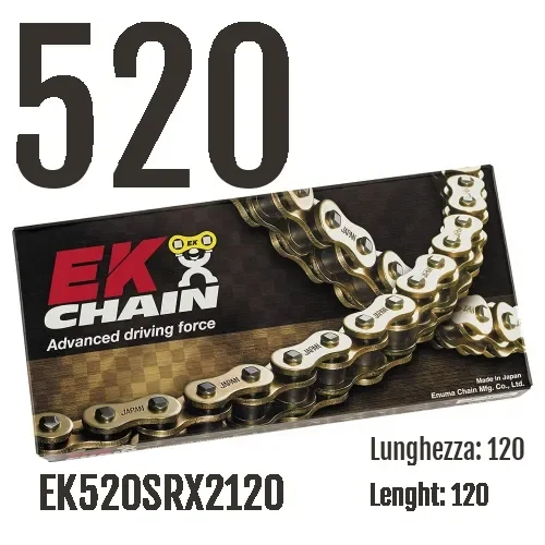 Bestseller Catena EK CHAINS Passo 520 - 120 maglie per YAMAHA MT 09Modelli dal 2021 al 2026 900 EK520SRX2120