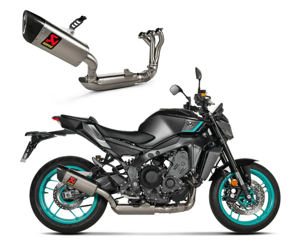 Impianto di Scarico Completo Omologato in Titanio/Inox Akrapovic per Yamaha MT 09 FZ 09Modelli dal 2021 al 2024 S-Y9R15-HAPT/2 Prezzo Di Fabbrica