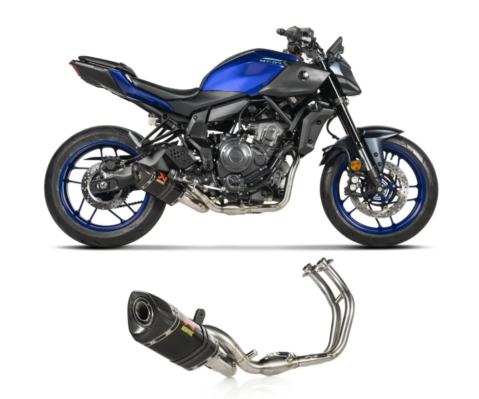 Offerta Lampo Scarico completo Akrapovic Racing Line Carbonio per YAMAHA MT 07Modelli dal 2025 al 2026 S-Y7R2-AFC/1