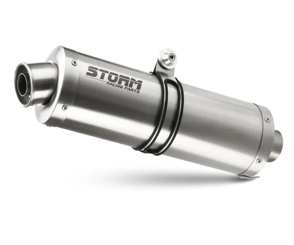 Prezzo Conveniente Scarico Storm by Mivv Oval acciaio inox per CF Moto MT 700Modelli: 2024 74.CF.002.LX2