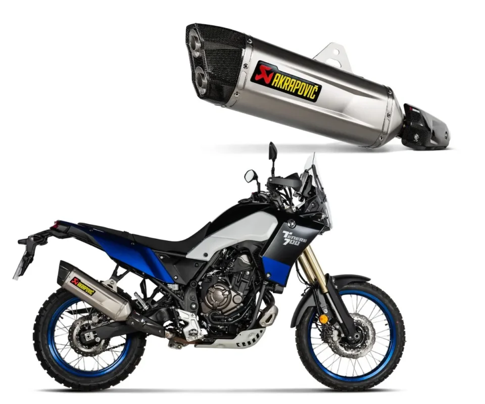 Terminale Slip-On Akrapovic Titanio Carbonio Omologato Per YAMAHA Ténéré 700Modelli dal 2021 al 2024 S-Y7SO5-HGJT Prezzo Basso