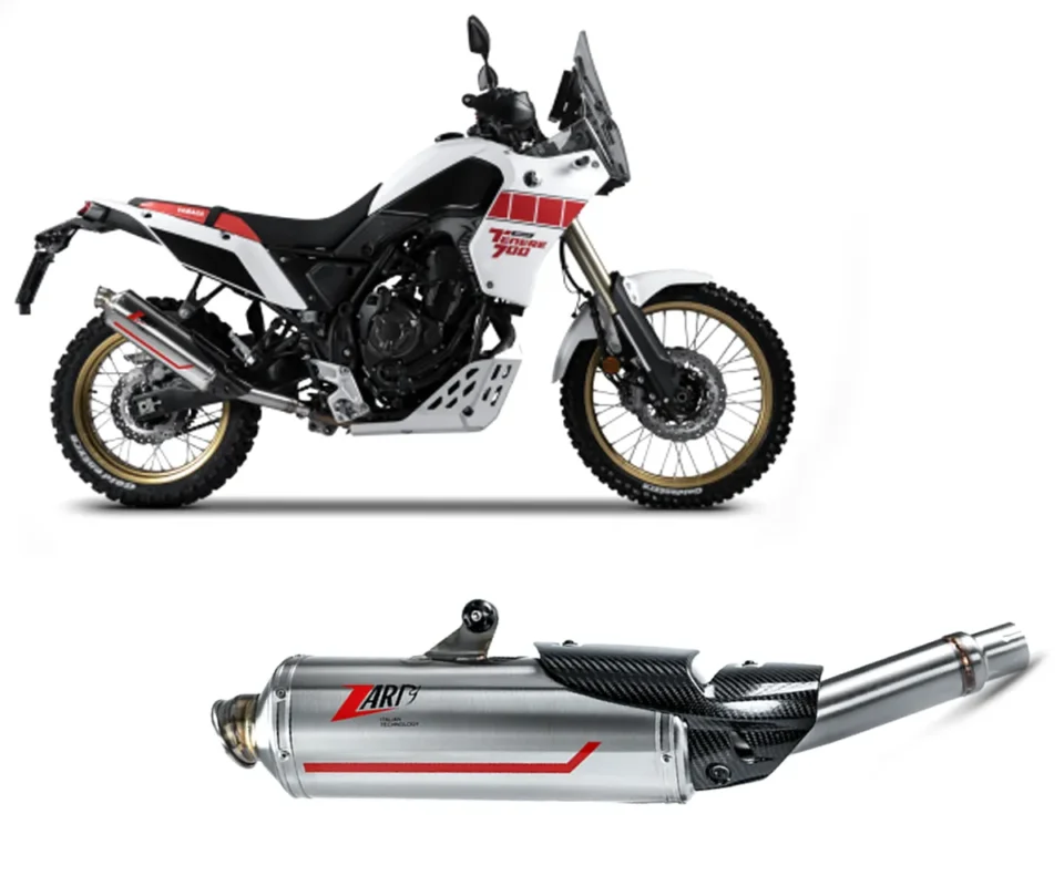Terminale di scarico Sabbia Zard Acciaio Inox per YAMAHA TENERE' 700Modelli dal 2020 al 2024 ZYH108S10SSR Prezzo Ridotto