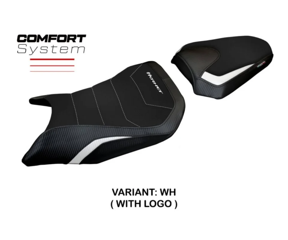 Rivestimento sella Tomori Comfort Bianco (WH) TPZ Italia per HONDA CB 500 HORNETModelli dal 2024 al 2026 HCB50HTC-WH-1 Ultimissimo Modello
