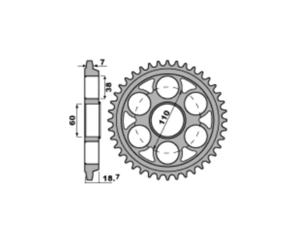 Compra Oggi Stesso Corona PBR Passo 520 - 45 Denti per HONDA CB 750 HORNETModelli dal 2023 al 2026. 4786 45 C45