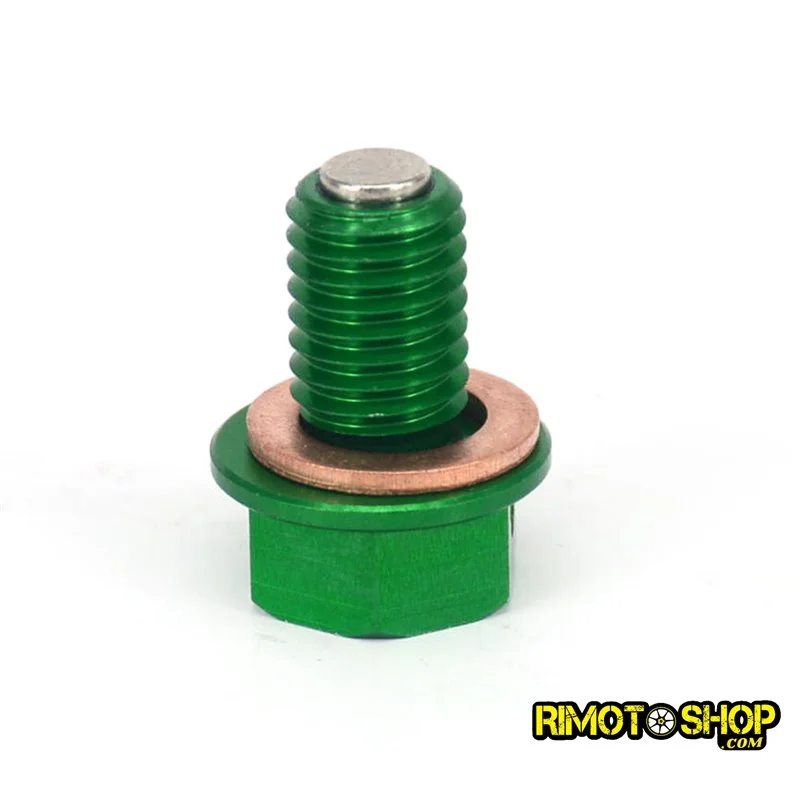 Solo Oggi Tappo scarico olio magnetico Kawasaki KX 85 2001-2018 verde