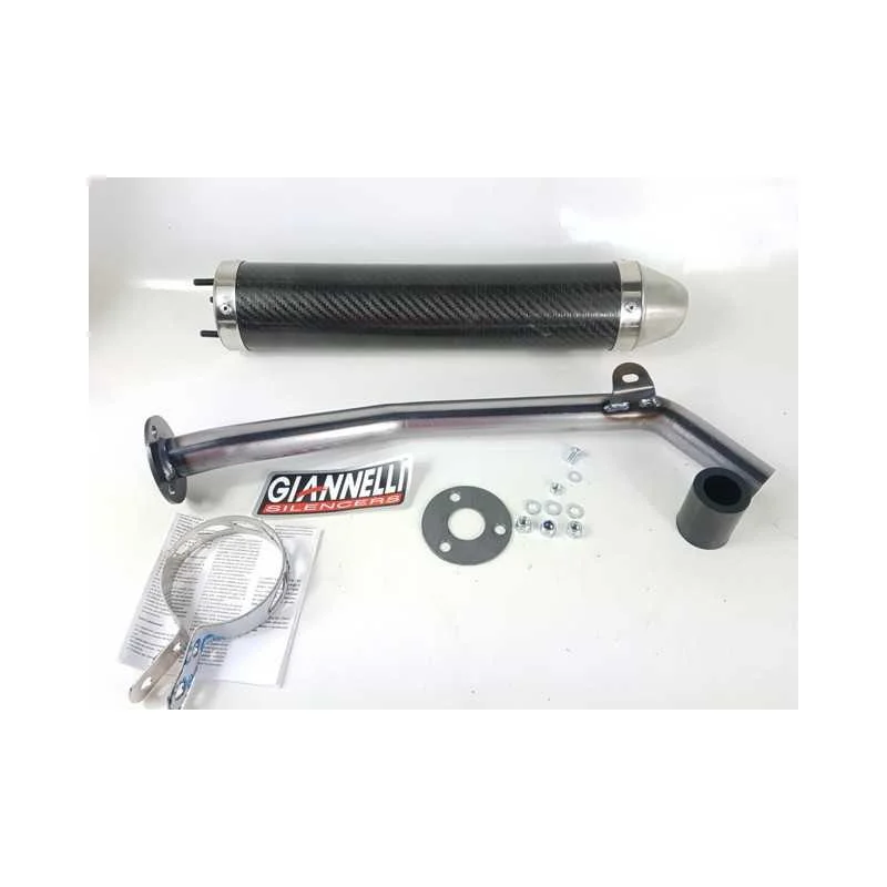APRILIA MX 125 GIANNELLI Silenziatore carbonio 2T fondello ALLUMINIO Spedizione Espresso
