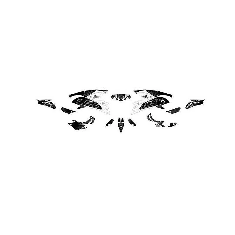 Bestseller Kit grafiche adesivi 2015 2017 YAMAHA MT125 nero-bianco