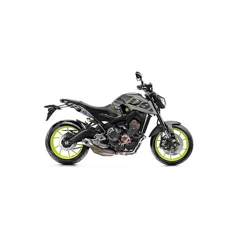 Reso Gratuito Kit grafiche adesivi YAMAHA MT-09 2015 2017 grigio-giallo
